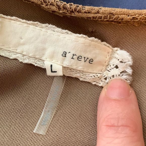 A'reve Tan Lace Overlay Swing Dress - Picture 8 of 9